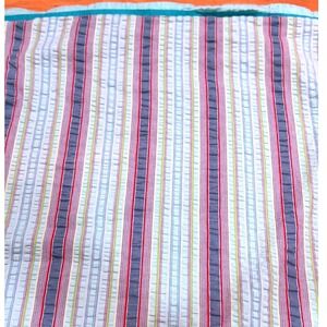 Y2K Martha Stewart Collection Euro Pillow Shams Set‎ of 2 Striped Cotton Seafoam
